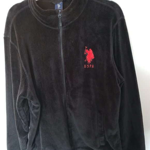 Fuzzy black zip up - Picture 2 of 2